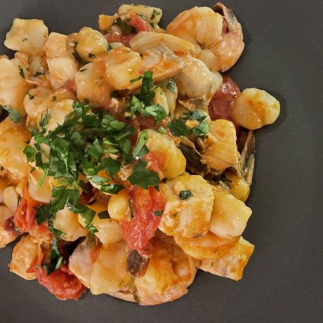 Seafood gnocchi
